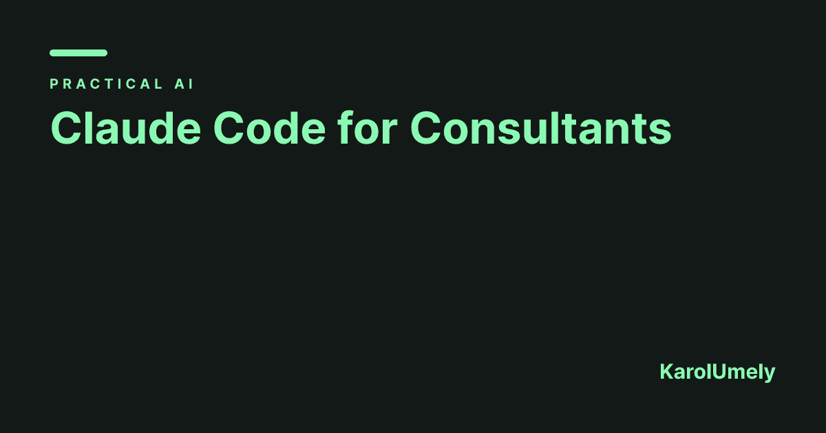 Claude Code for consultants and lawyers
